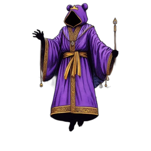 staff, dress, mask, dragon transparent PNG cut-out
