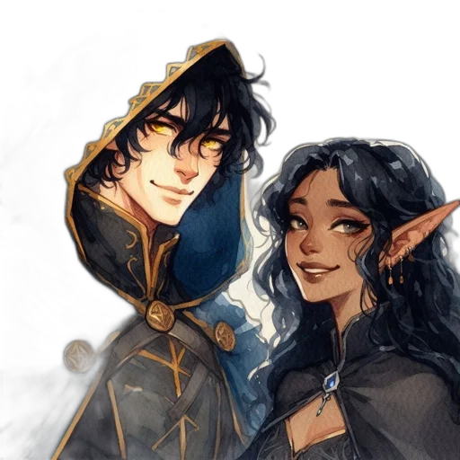 fantasy art, concept art, watercolor, pixel art transparent PNG cut-out