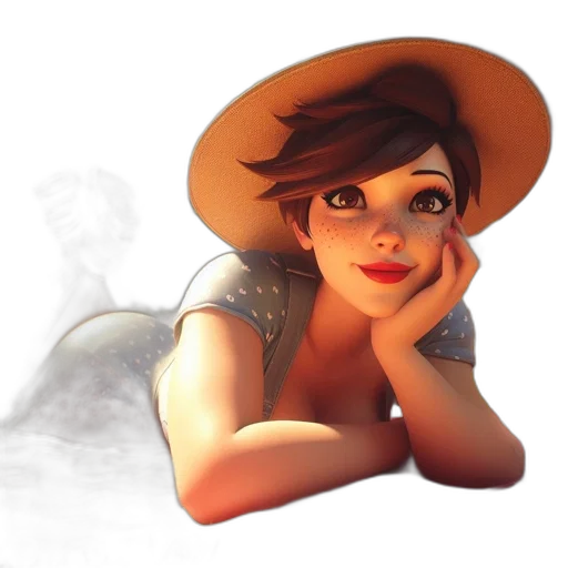 hat, face, dress, staff transparent PNG cut-out