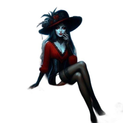 hat, staff, dress, mask transparent PNG cut-out