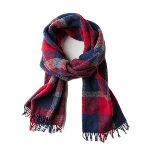plaid, scarf, mix, red transparent PNG cut-out
