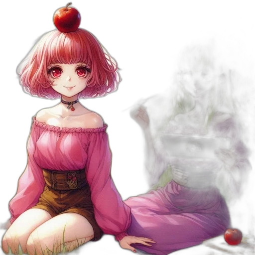 dress, food, staff, creature transparent PNG cut-out