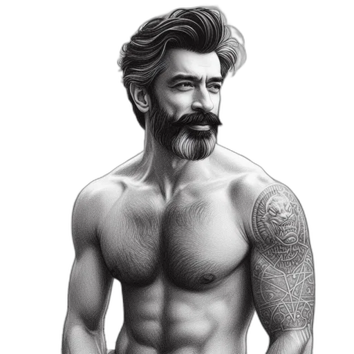 pencil sketch, photorealistic, cartoon, comic book art transparent PNG cut-out