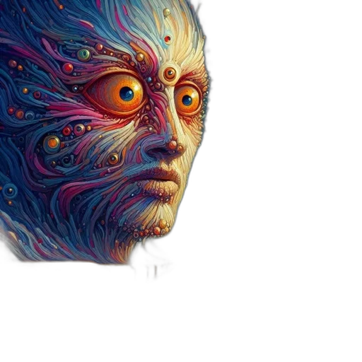 face, mask, robot, creature transparent PNG cut-out