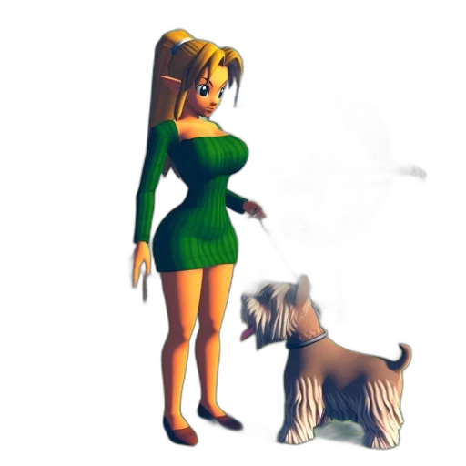 dress, animal, staff, concept art transparent PNG cut-out
