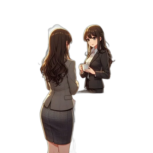 dress, staff, jacket, robot transparent PNG cut-out