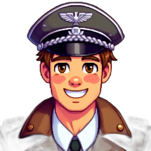 staff, face, hat, pixel art transparent PNG cut-out