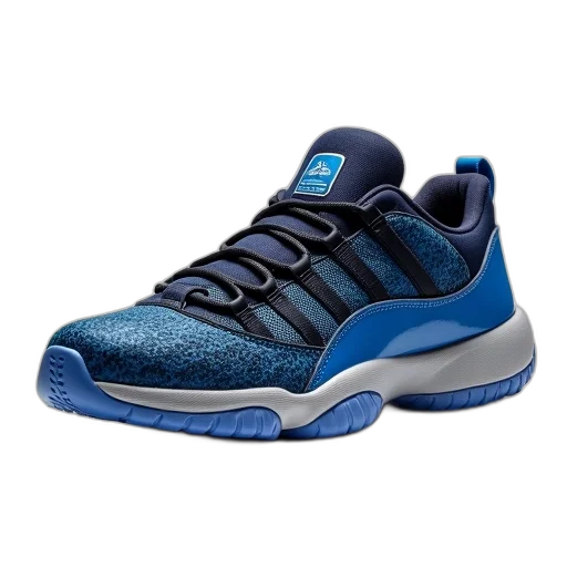 shoes, 3d render, blue, close-up transparent PNG cut-out