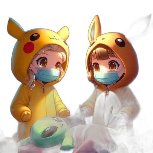 mask, concept art, 3d render, anime transparent PNG cut-out