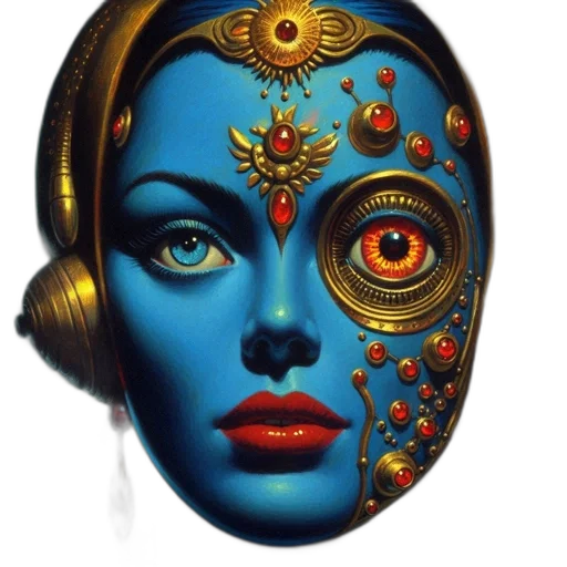mask, jewelry, face, robot transparent PNG cut-out