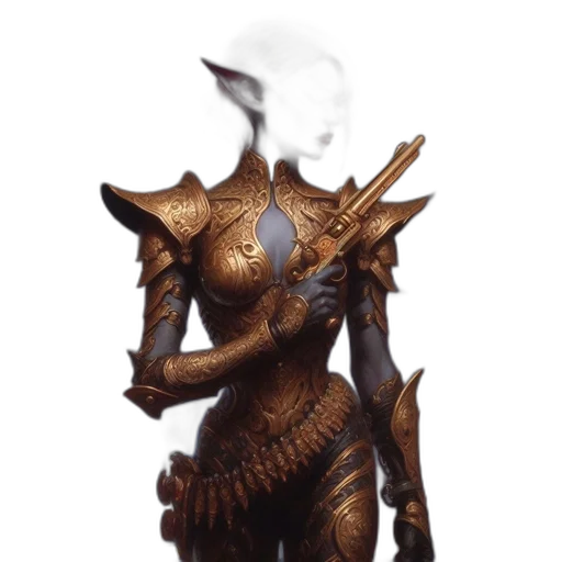 dragon, staff, robot, dress transparent PNG cut-out