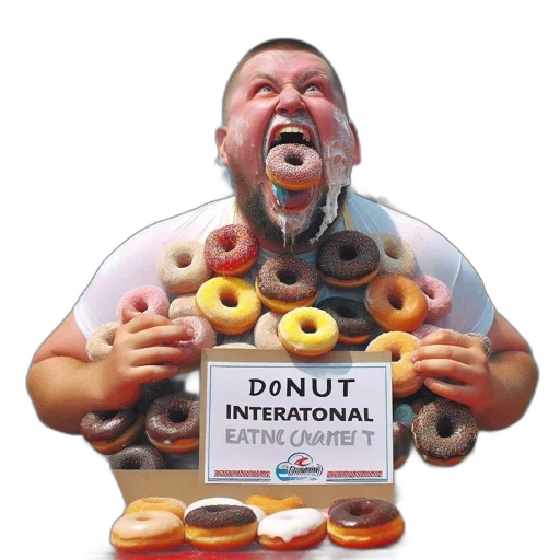 food, 3d render, photorealistic, man transparent PNG cut-out