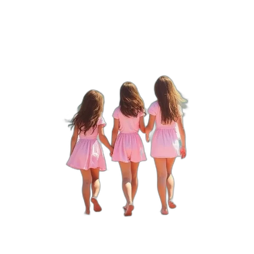 dress, hair, 3d render, vaporwave transparent PNG cut-out