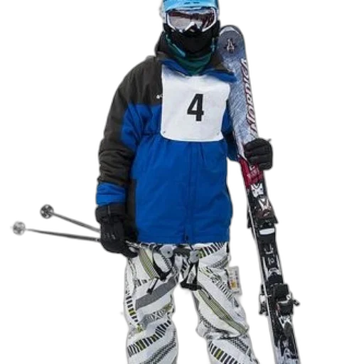 jacket, staff, face, skier transparent PNG cut-out