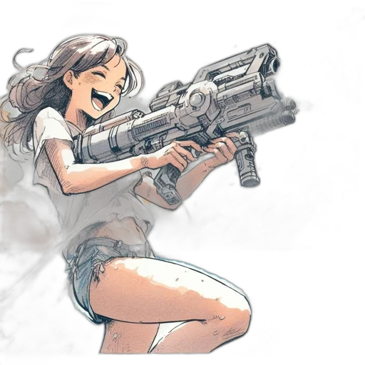 weapon, comic book art, concept art, cartoon transparent PNG cut-out