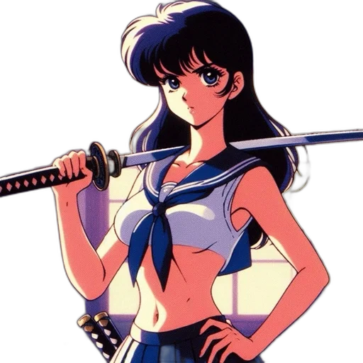 weapon, sword, staff, vaporwave transparent PNG cut-out