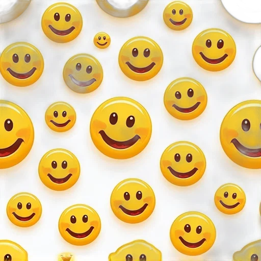 smiley, face, pattern, seamless transparent PNG cut-out
