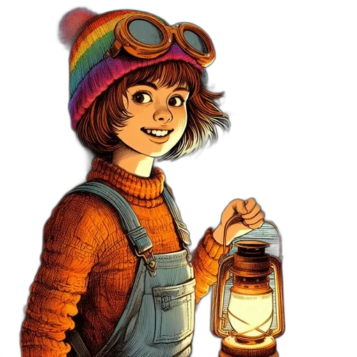 hat, bottle, concept art, watercolor transparent PNG cut-out