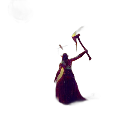 staff, sword, weapon, dress transparent PNG cut-out
