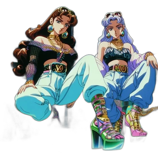 vaporwave, anime, concept art, cyberpunk transparent PNG cut-out