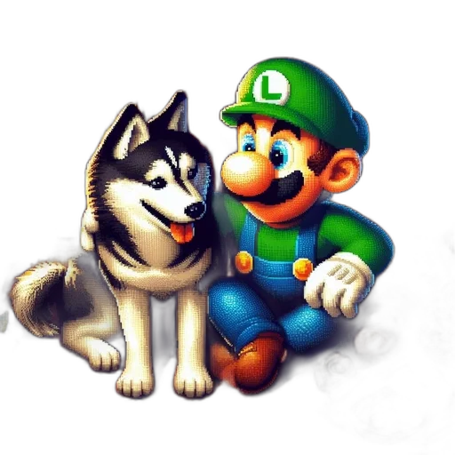 animal, pixel art, fantasy art, watercolor transparent PNG cut-out
