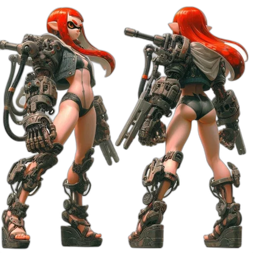 weapon, concept art, 3d render, cyberpunk transparent PNG cut-out