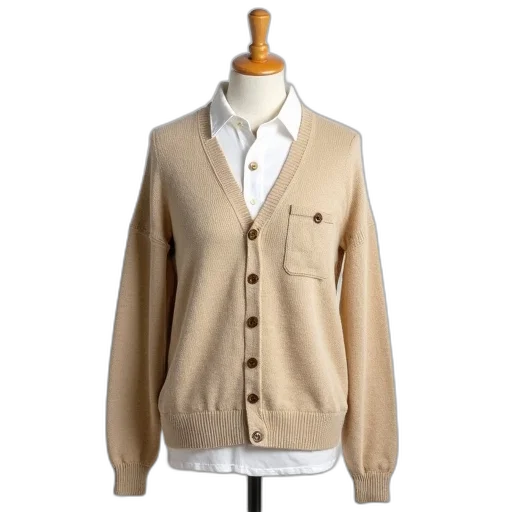 jacket, earth tones, beige, crew transparent PNG cut-out