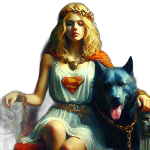 dress, fantasy art, comic book art, oil painting transparent PNG cut-out