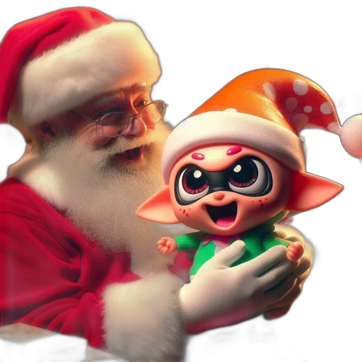 3d render, concept art, photorealistic, santa transparent PNG cut-out