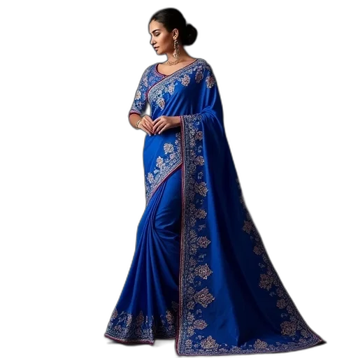 dress, blue, elegant, embroidery transparent PNG cut-out