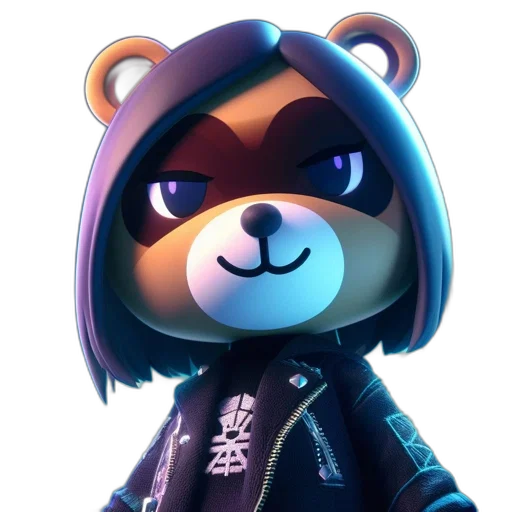 jacket, animal, concept art, 3d render transparent PNG cut-out