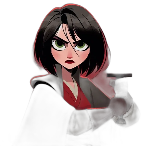 staff, weapon, jacket, face transparent PNG cut-out