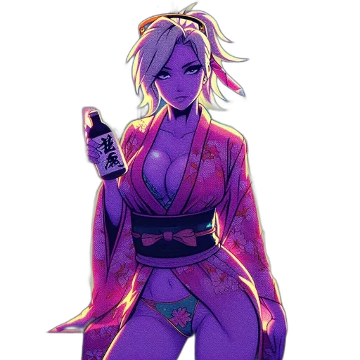 jacket, dress, staff, weapon transparent PNG cut-out