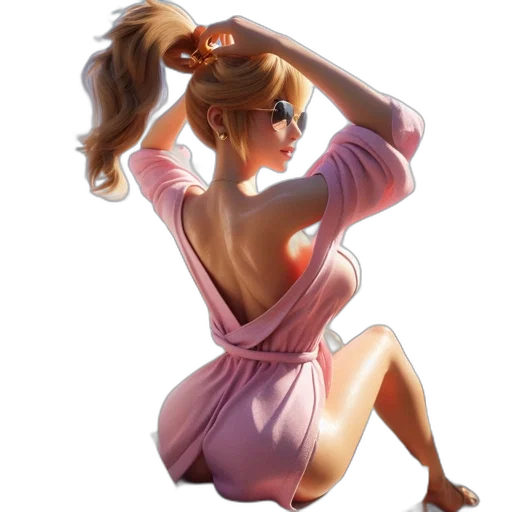 dress, staff, concept art, anime transparent PNG cut-out