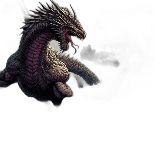 dragon, creature, animal, staff transparent PNG cut-out