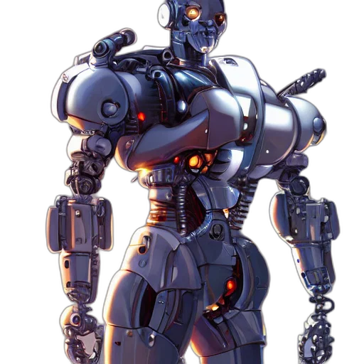 robot, weapon, cyberpunk, concept art transparent PNG cut-out