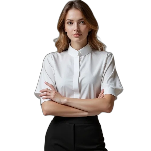 staff, dress, jacket, face transparent PNG cut-out