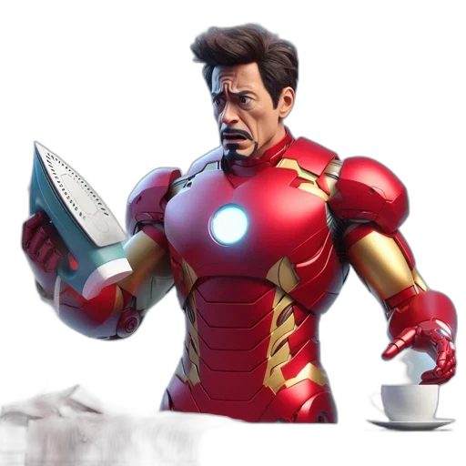 robot, staff, comic book art, concept art transparent PNG cut-out