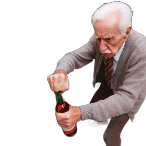 bottle, jacket, weapon, staff transparent PNG cut-out