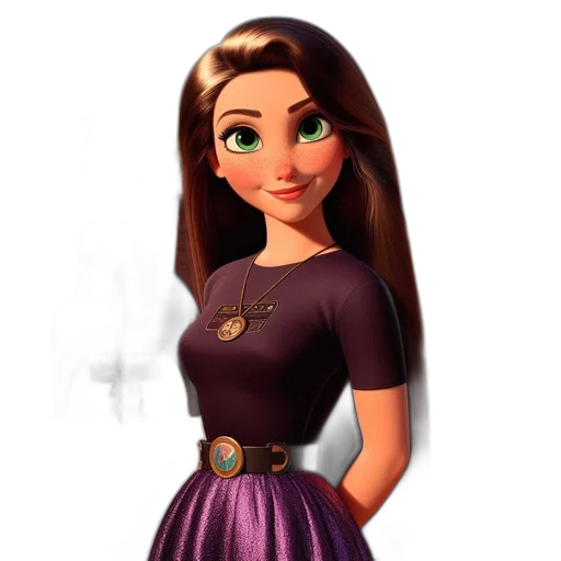 dress, jewelry, staff, 3d render transparent PNG cut-out