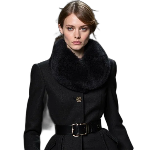 jacket, hat, photorealistic, dark transparent PNG cut-out