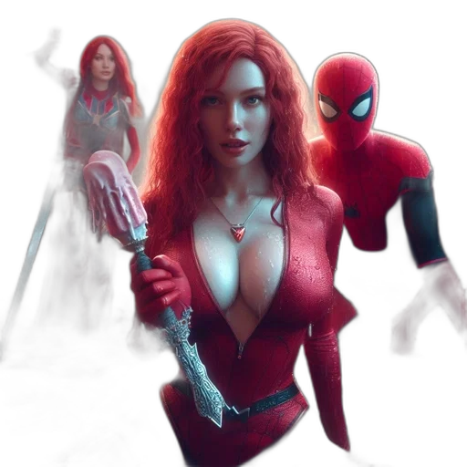 comic book art, concept art, fantasy art, 3d render transparent PNG cut-out