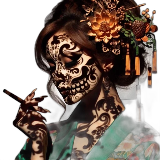 mask, face, jewelry, photorealistic transparent PNG cut-out