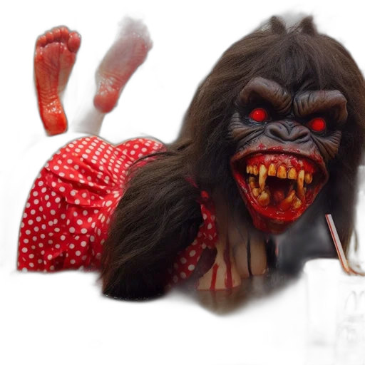 creature, animal, mask, photorealistic transparent PNG cut-out