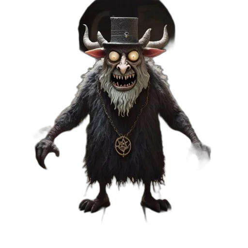 hat, creature, mask, staff transparent PNG cut-out