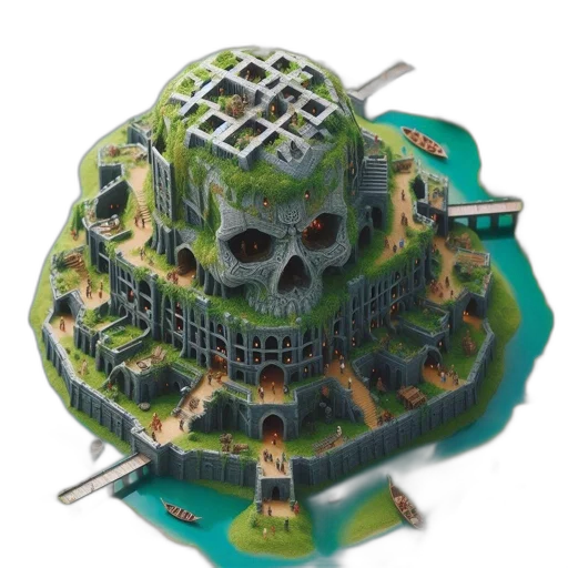 building, robot, 3d render, concept art transparent PNG cut-out