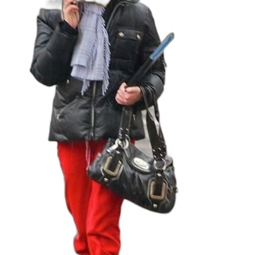 jacket, staff, umbrella, photorealistic transparent PNG cut-out