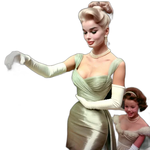dress, staff, jewelry, crown transparent PNG cut-out
