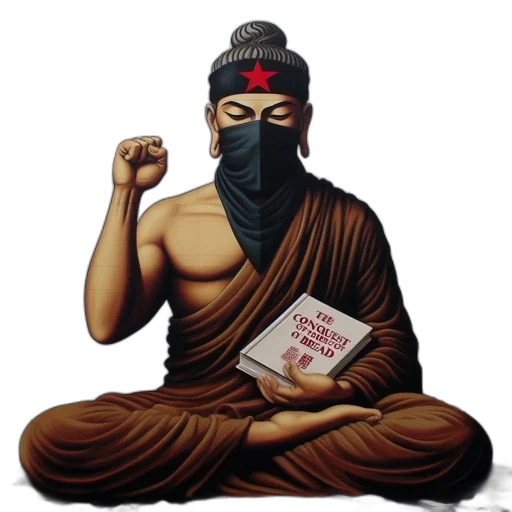 mask, photorealistic, asian, monk transparent PNG cut-out