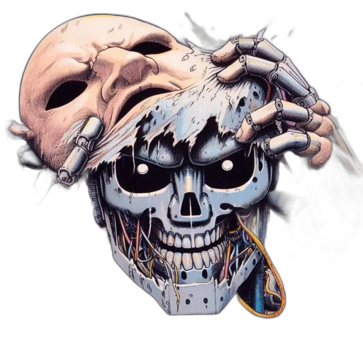 mask, face, robot, crown transparent PNG cut-out